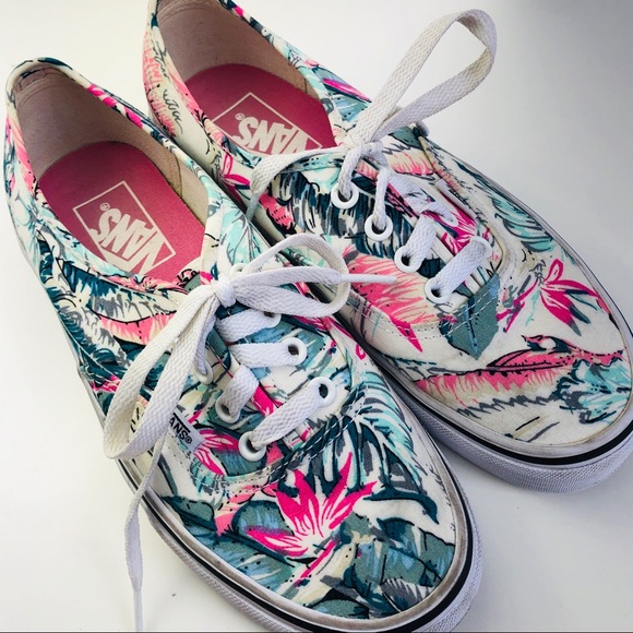 Vans Shoes - Vans Tropical Paradise Pattern Pink Leaf